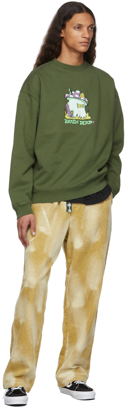 ⭐*️様 BRAIN DEAD Mushroom house crewneck Brain Dead Mushroom House Brown Crewneck Like new! | Depop