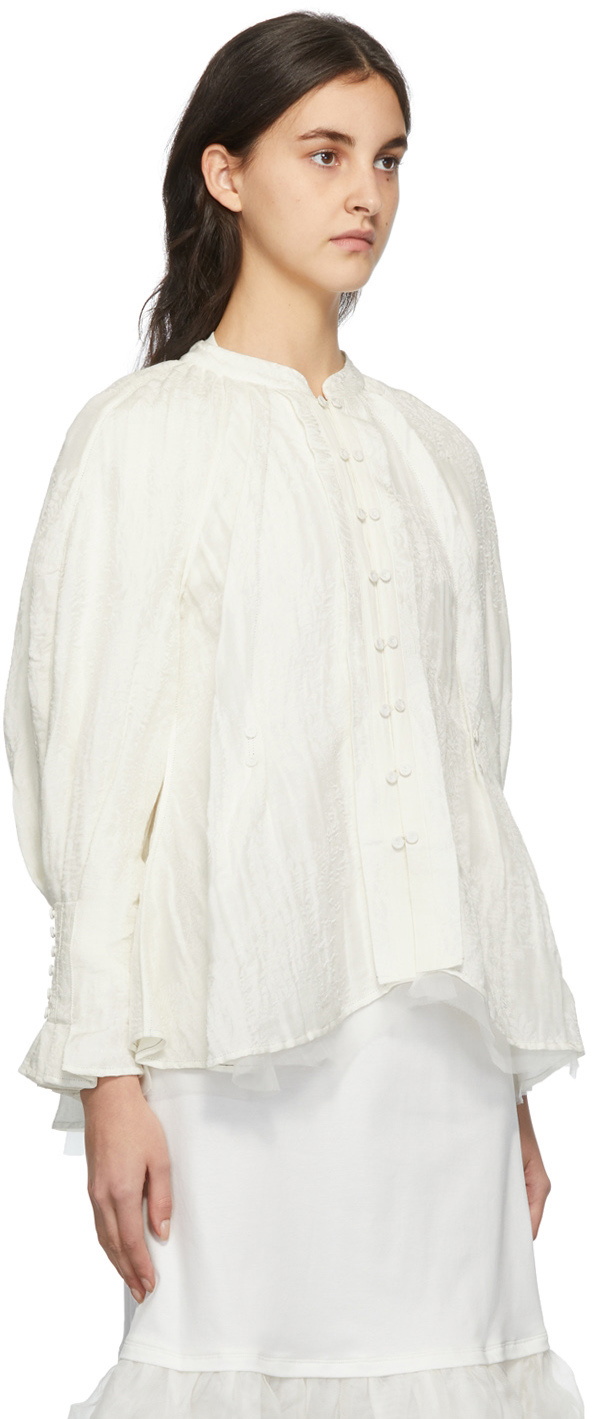 Renli Su White Zinnia Shirt