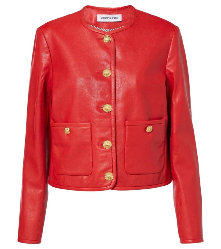 Photo: Veronica Beard Andrea leather jacket