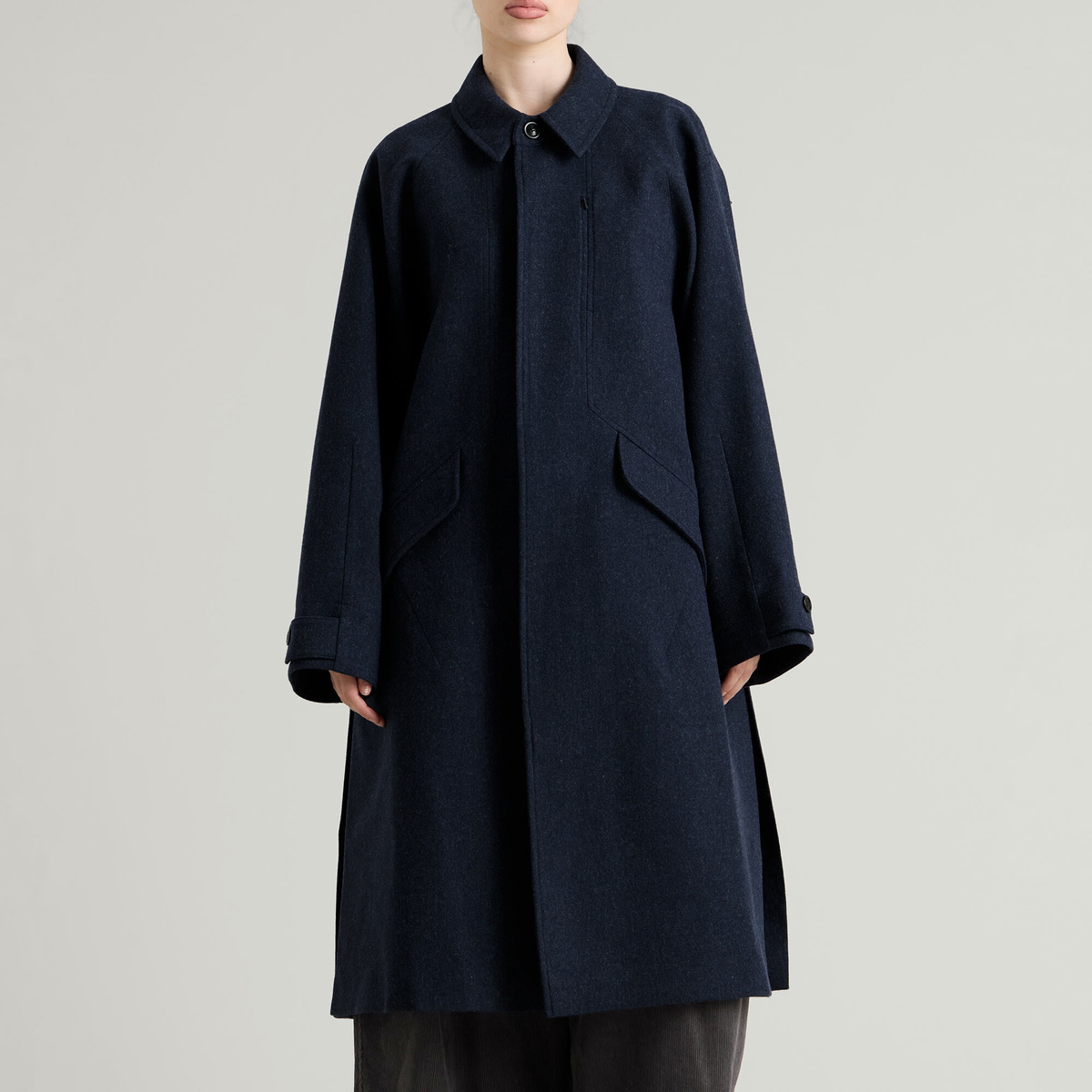 YMC Women's Tyrell Wool Trench Coat - END. Exclusive in Navy
