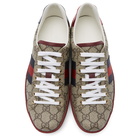 Gucci Beige GG Supreme New Ace Sneakers