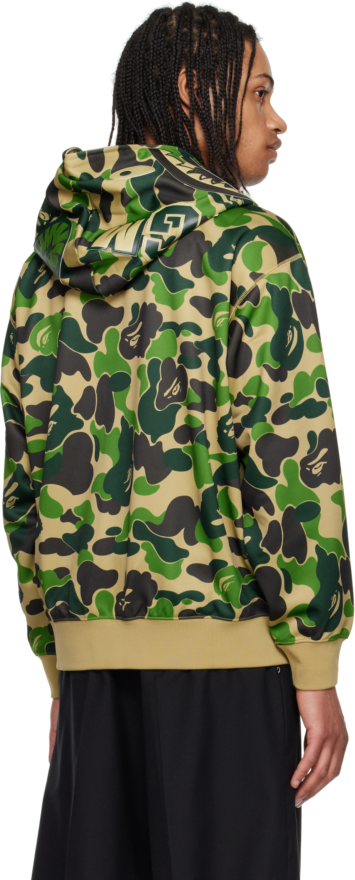 BAPE Green ABC Camo Shark Full Zip Hoodie A Bathing Ape