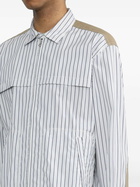 Junya Watanabe MAN White Striped Zip-Up Shirt
