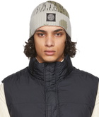 Stone Island Beige Rain Camo Mixed Yarn Beanie