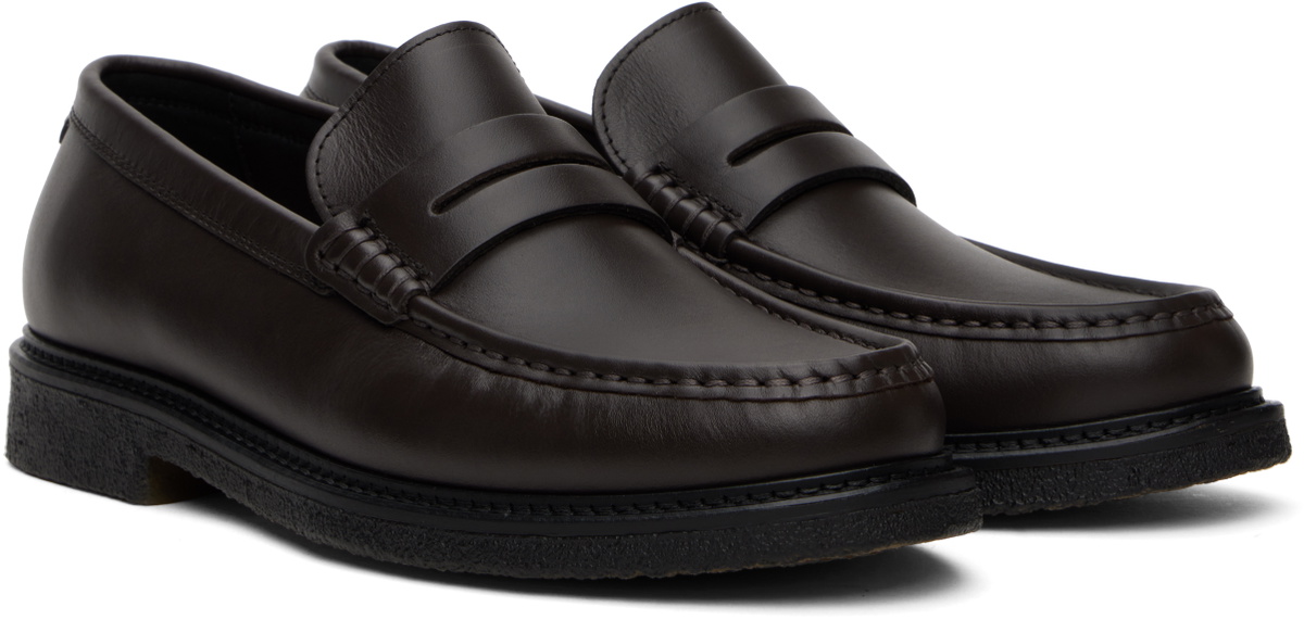 Brown Calf Leather Bos Taurus Slip-On Loafers main image 1