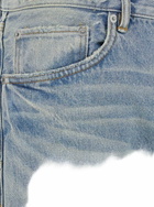 Purple Brand Light Blue Jeans With Logo Patch On The Rear And Maxi Ripping On The Front In Denim Man