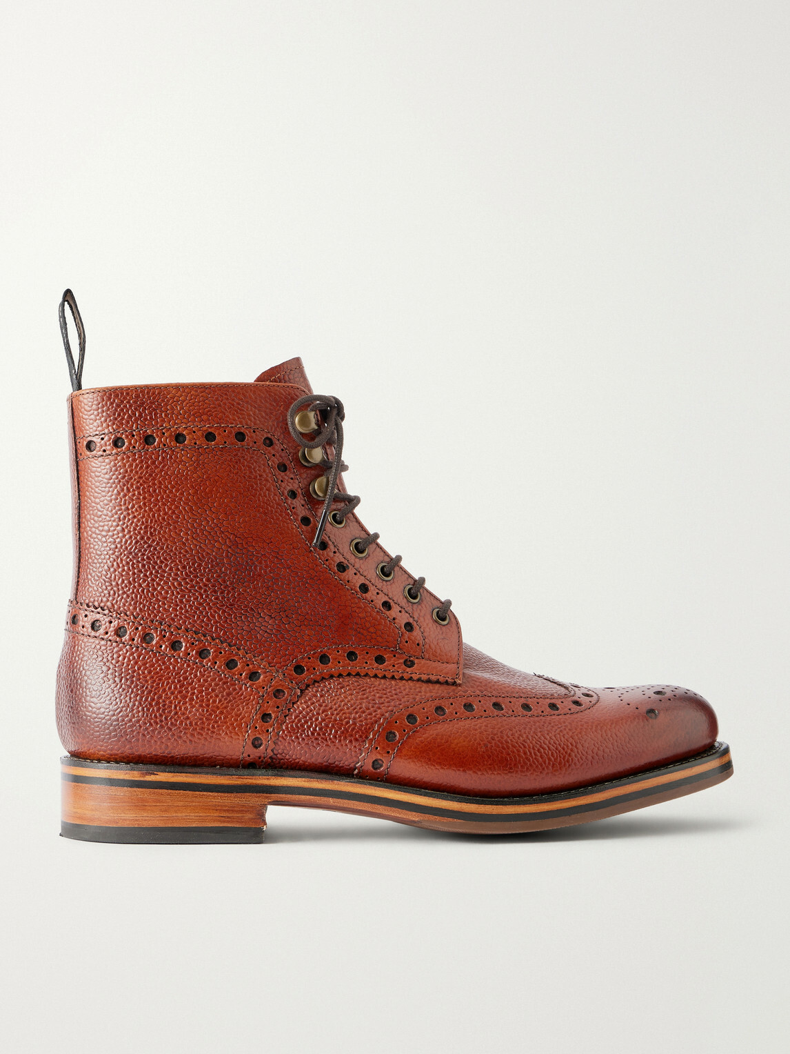 Grenson - Fred Full-Grain Leather Lace-Up Boots - Brown