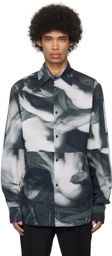 EGONlab Black Pointed Collar Shirt