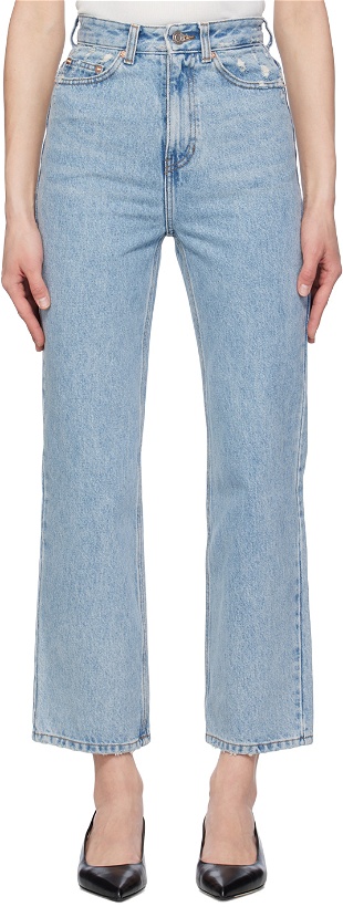 Photo: Recto Blue Damaged Detail Jeans