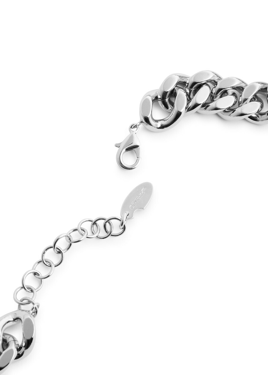 Off-white Arrows Chunky Chain Necklace - Silver - One Size