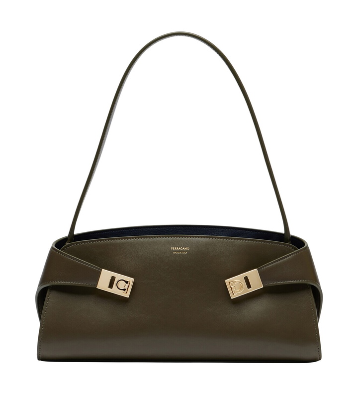 Photo: Ferragamo Hug East-West Small leather shoulder bag