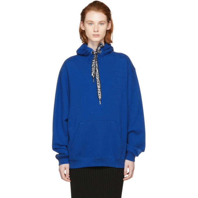 Photo: Proenza Schouler Blue PSWL Logo Hoodie