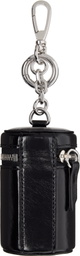 Maison Margiela Black Cylindrical Pouch Charm Keychain