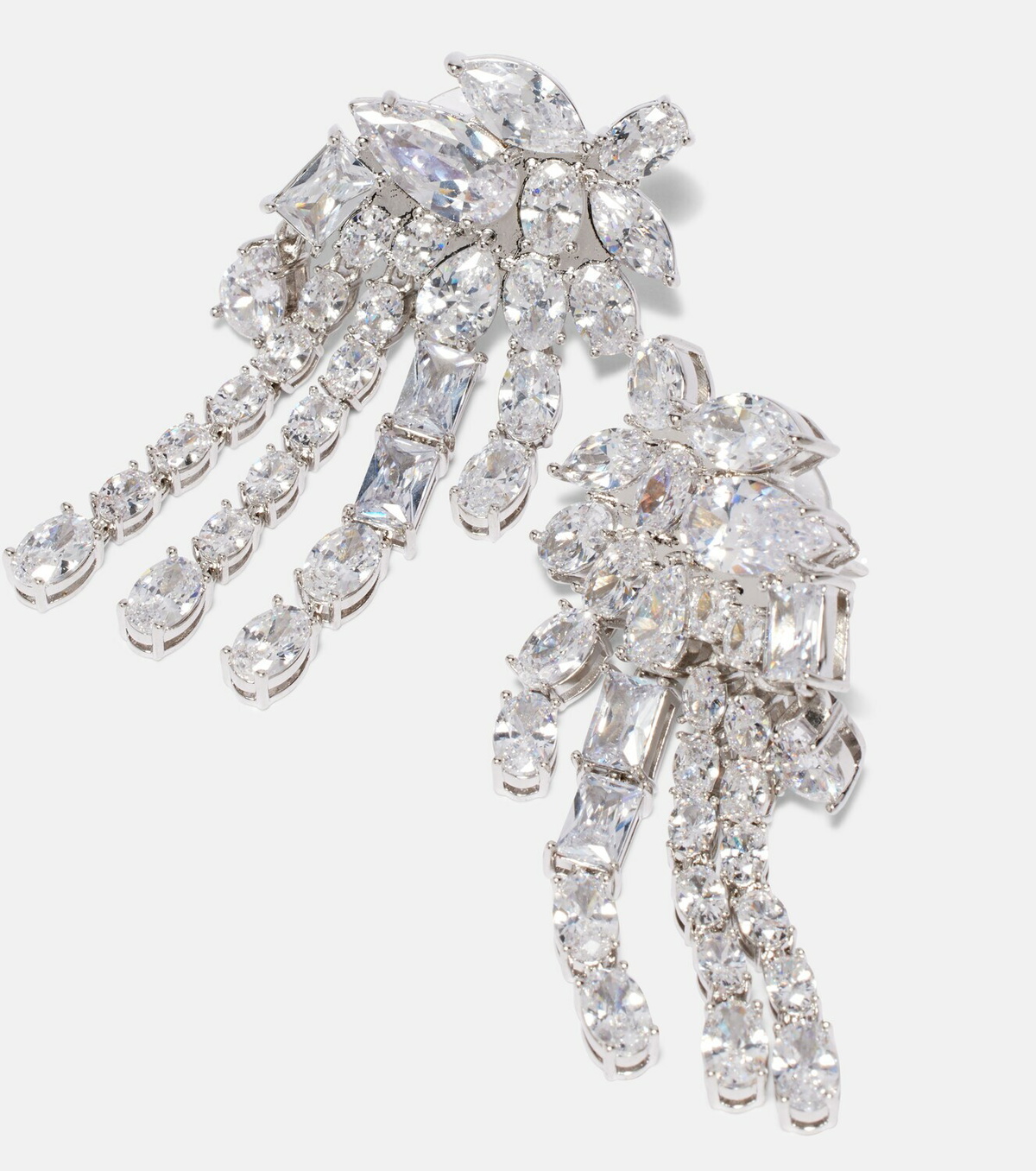 Self-Portrait Crystal-embellished drop earrings