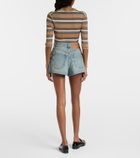 Prada High-rise denim shorts