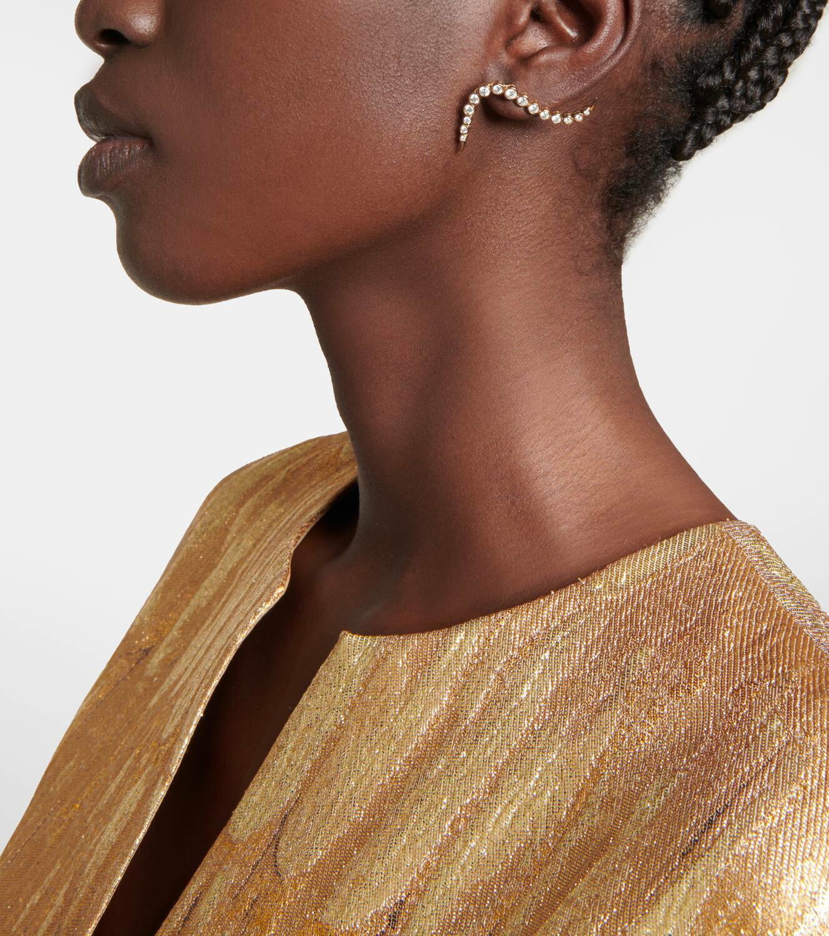 Ondyn Elettra 14kt gold earrings with white diamonds