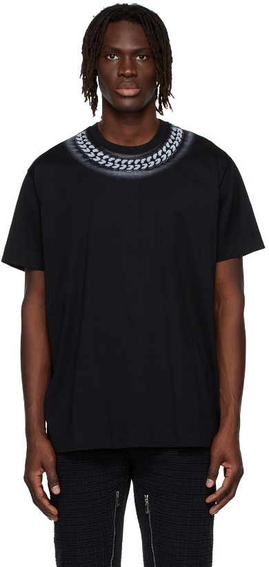Photo: Givenchy Black Chito Edition Embossed Chain T-Shirt