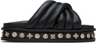 Toga Virilis Black Soft Leather Sandals