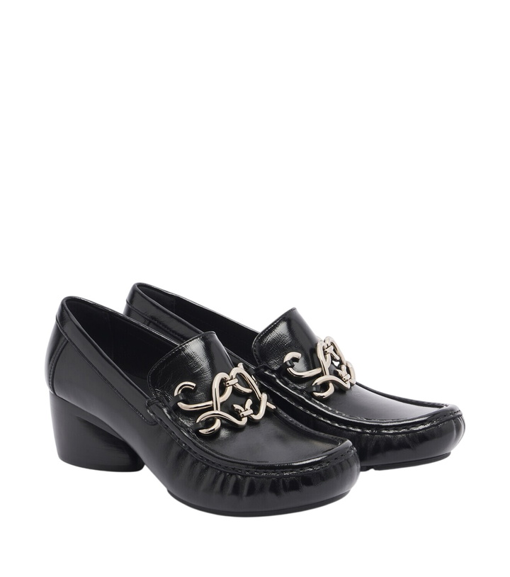 Photo: Loewe Oval Double L leather loafer pumps