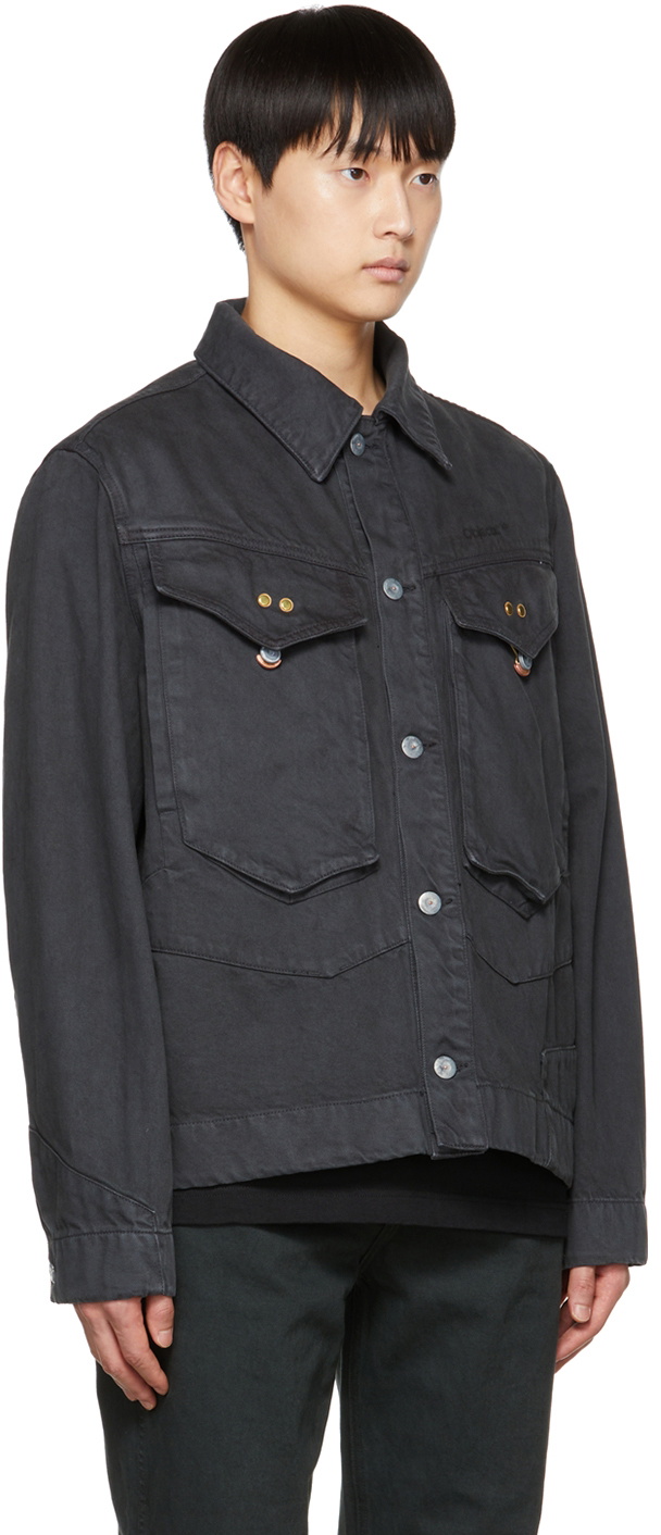 Objects IV Life Gray Paneled Denim Jacket