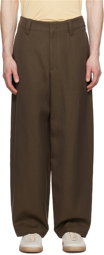 Photo: LEMAIRE Brown Maxi Trousers