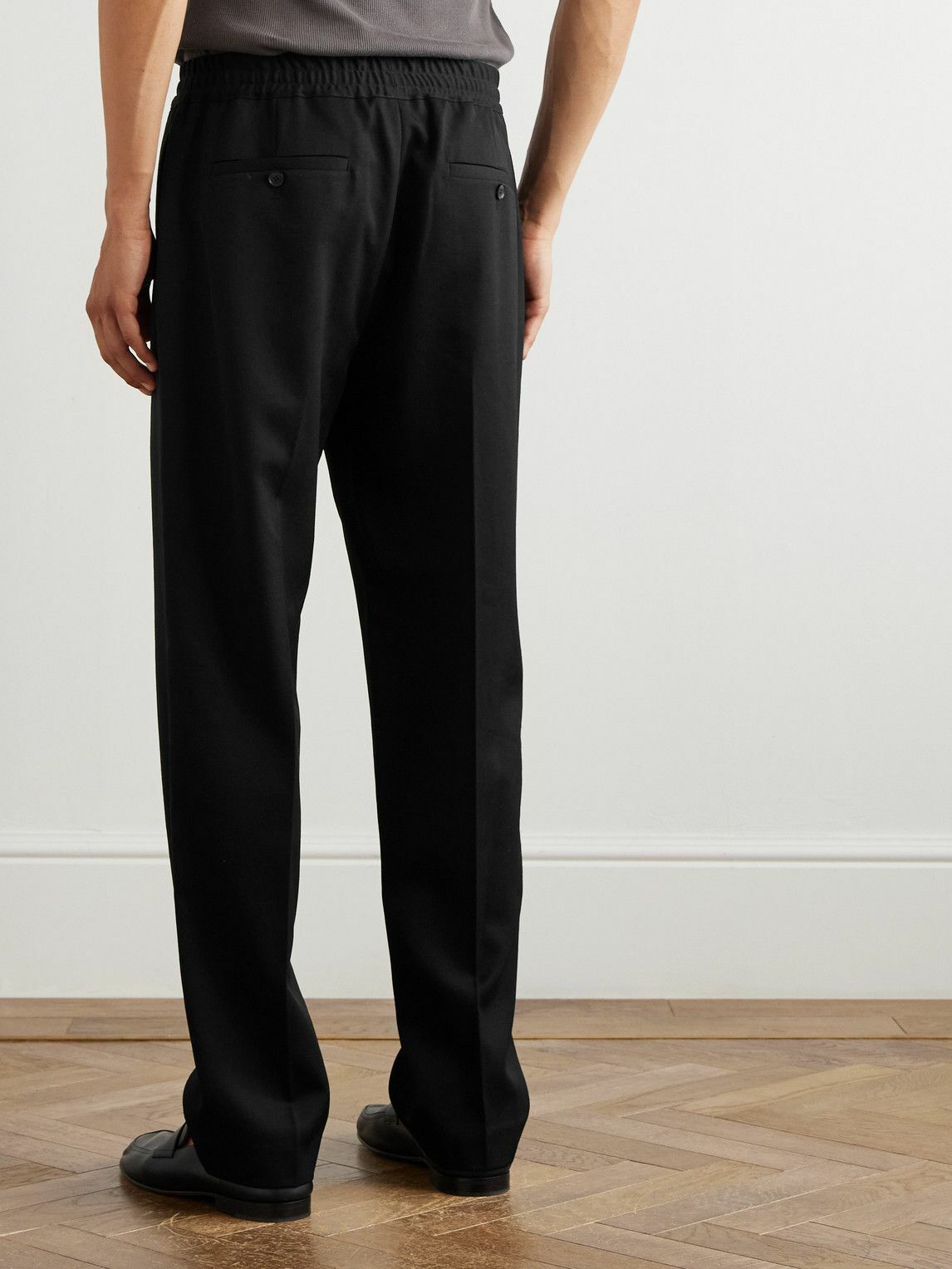 Nili Lotan - Lawrence Straight-Leg Virgin Wool-Twill Trousers - Black