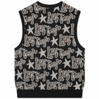 Butter Goods Star Knit Vest in Black