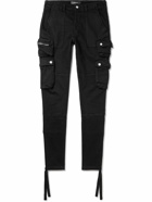 AMIRI - Skinny-Fit Tie-Detailed Denim Cargo Trousers - Black