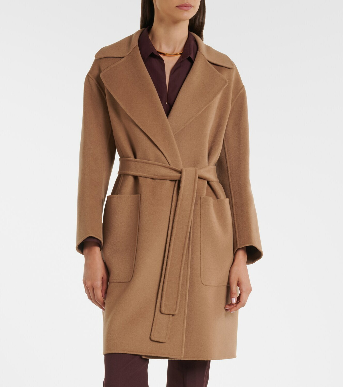 'S Max Mara Virgin wool wrap coat