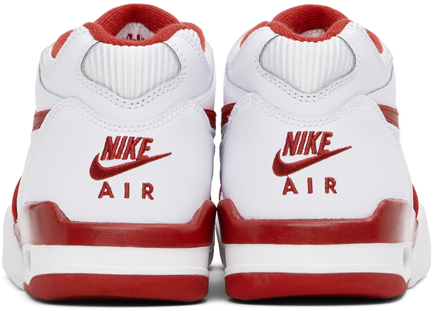 Nike Kids White Red Air Flight 89 Big Kids Sneakers Nike