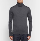 Officine Generale - Slim-Fit Merino Wool Rollneck Sweater - Men - Dark gray