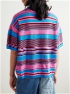 LOEWE - Paula's Ibiza Striped Cotton and Linen-Blend T-Shirt - Pink