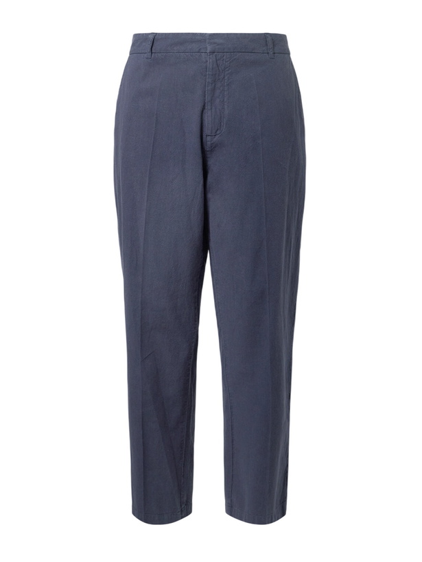 Photo: Folk - Lunar Linen and Cotton-Blend Suit Trousers - Blue
