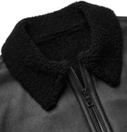 Mr P. - Shearling-Lined Leather and Suede Jacket - Men - Black