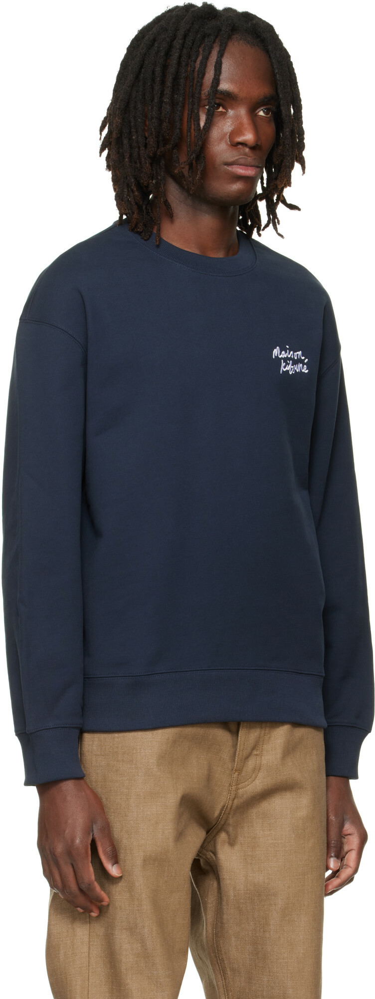 Maison Kitsuné Navy Handwriting Comfort Sweatshirt