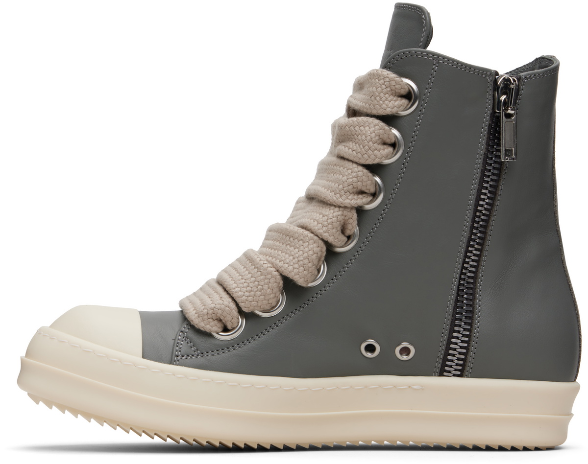 Rick Owens Gray Concordians Jumbolace Sneakers Rick Owens