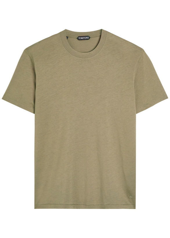 Photo: Tom Ford Logo-embroidered Jersey T-shirt Green