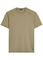 Tom Ford Logo-embroidered Jersey T-shirt Green