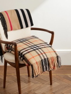 Burberry - Fringed Checked Wool and Cashmere-Blend Throw