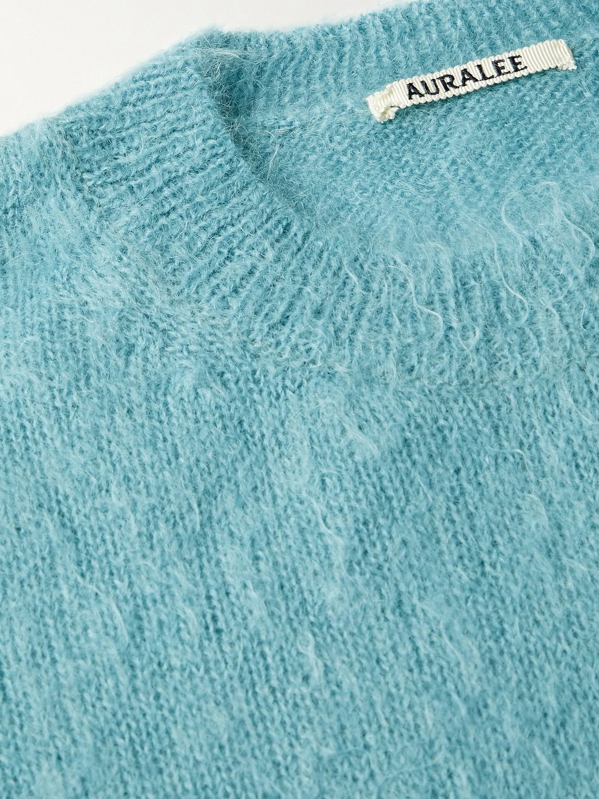 Auralee - Brushed Mohair and Wool-Blend Sweater - Blue Auralee