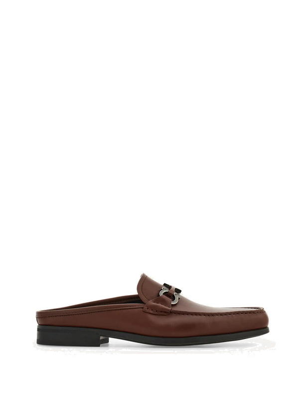 Photo: Ferragamo Mens Gancini ornament mule in Brown