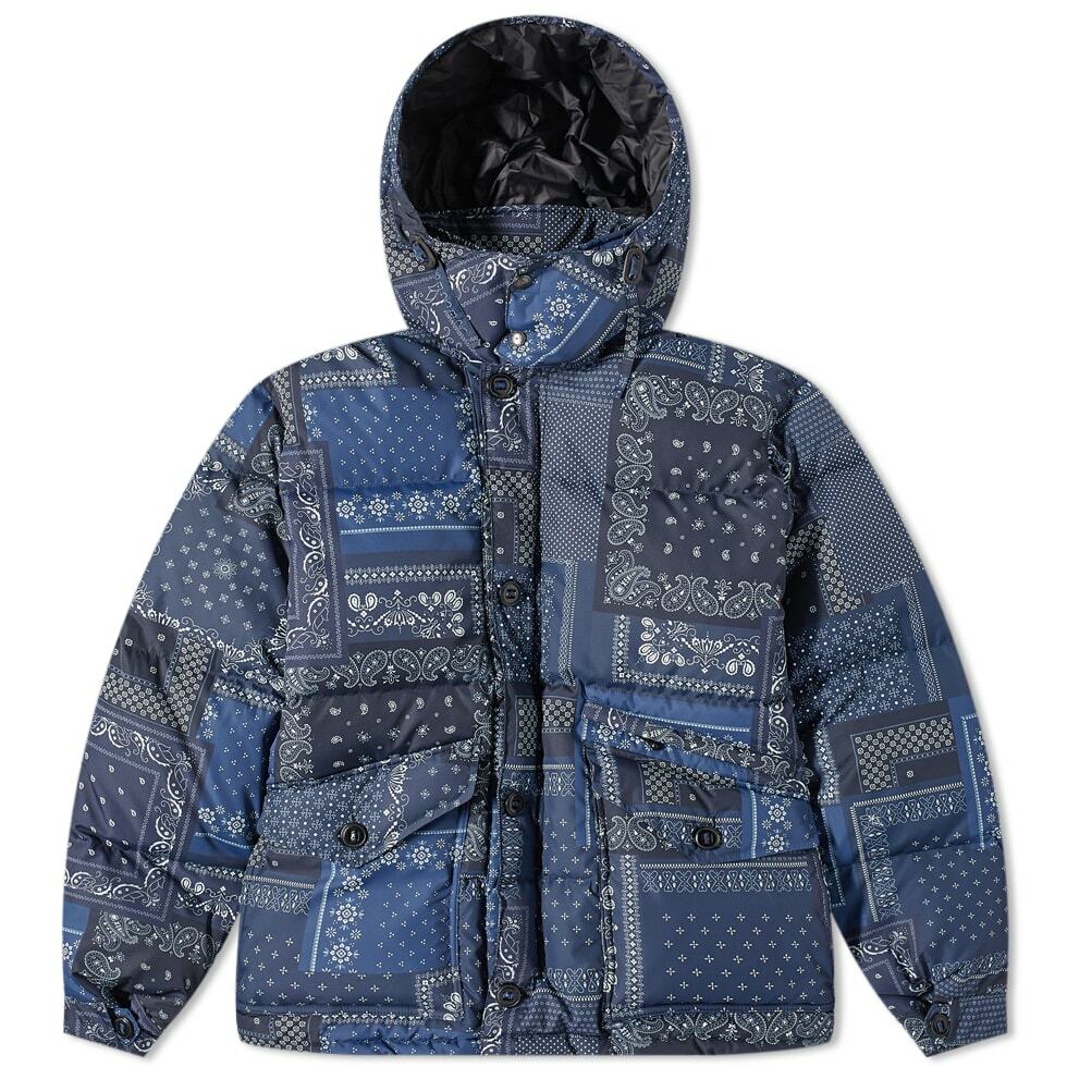Eastlogue Men's MK3 Down Parka Jacket in Navy Paisley Eastlogue