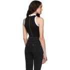 Balmain Black Knit Logo Bodysuit