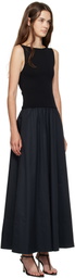 St. Agni Black Bateau Cutout Dress