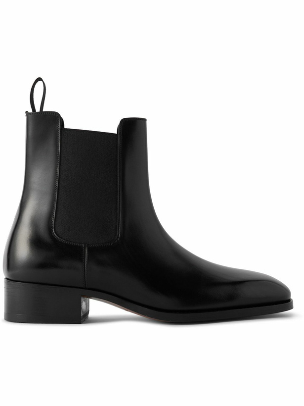 Photo: TOM FORD - Hainaut Burnished-Leather Chelsea Boots - Black