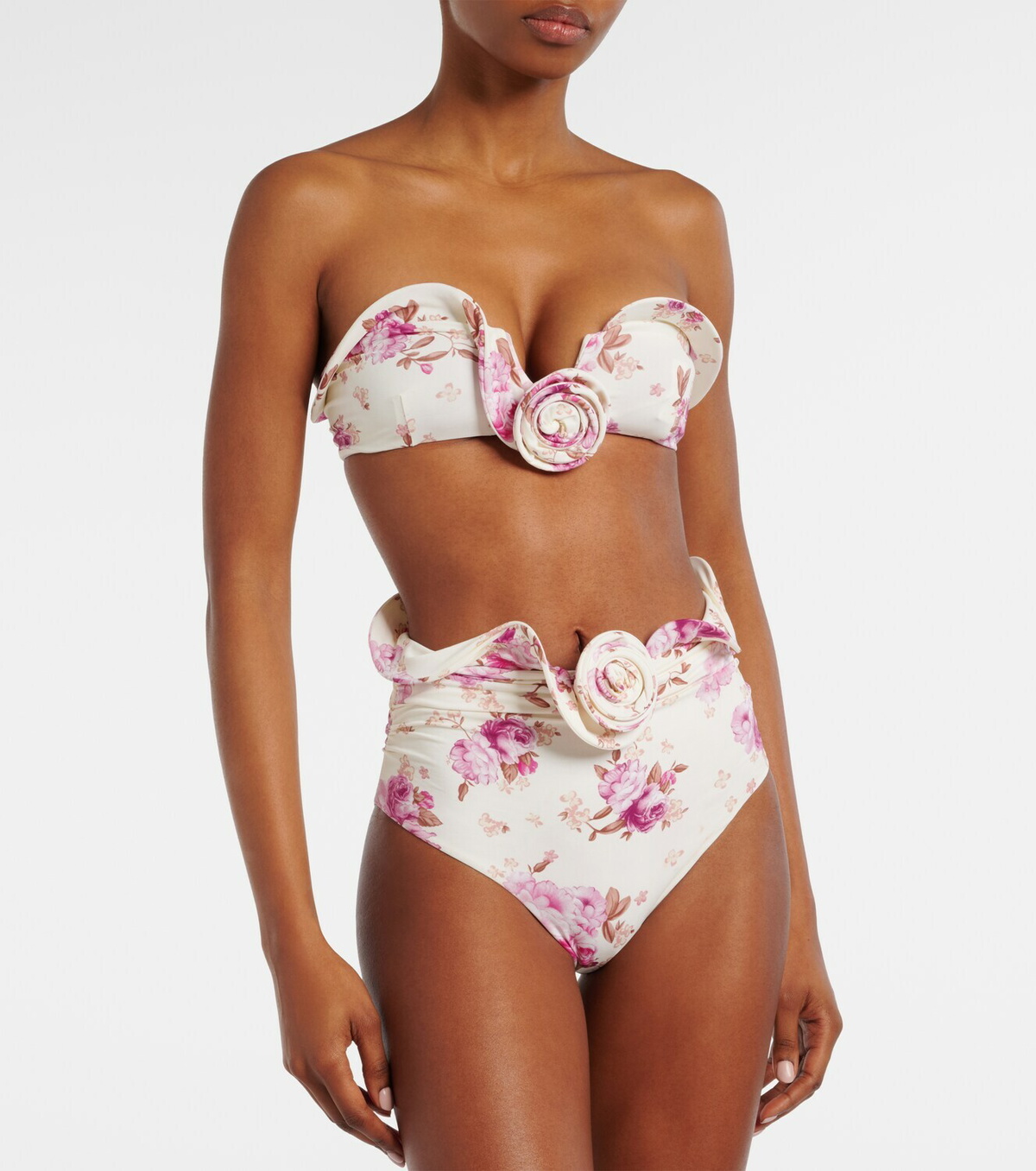 Magda Butrym Floral-appliqué bikini top
