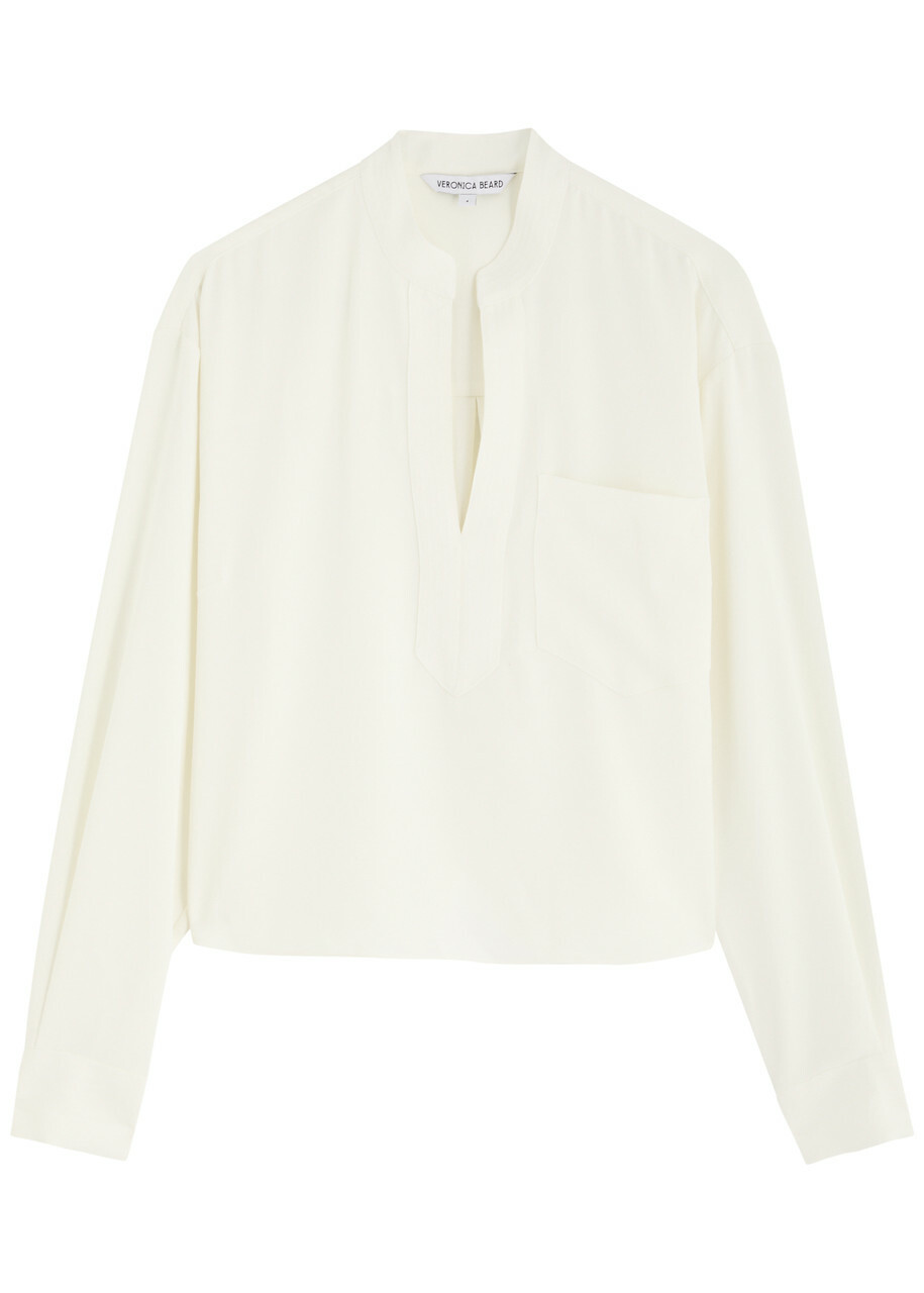 Veronica Beard Dean Blouse Cream