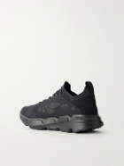 On - PAF Cloudsoma Rubber-Trimmed Stretch-Knit Sneakers - Black