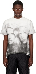 ADER error White & Black Twin Face 02 T-Shirt
