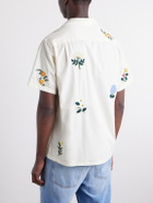 Portuguese Flannel - Embroidered Organic Cotton Shirt - Neutrals